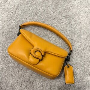 Coach Mustard Leather Shoulder Bag